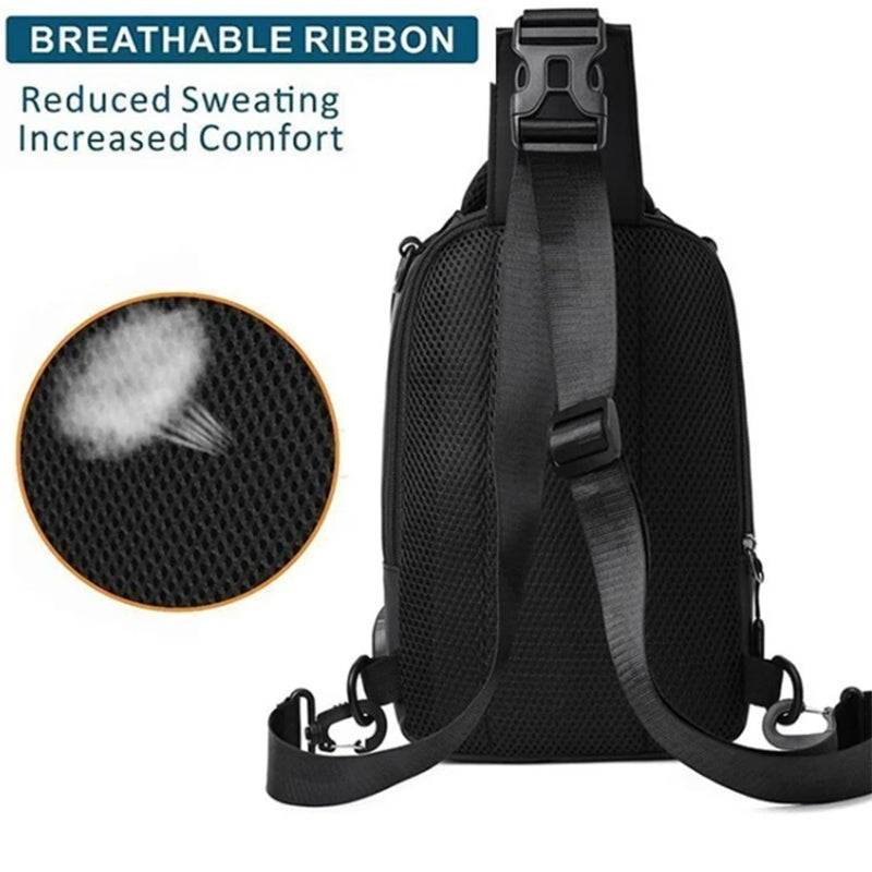 Men's crossbody bag Multifunctional crossbody bag Backpack shoulder chest bag Versatile men's bag Men's shoulder bag Men's chest bag Durable crossbody bag Stylish men's backpack Practical men's bag Multi-compartment bag Travel crossbody bag Men's commuter bag Outdoor men's bag Comfortable men's bag Men's fashion bag