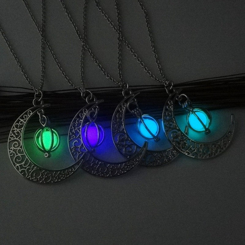 Fashion moon necklace Natural glowing stone necklace Healing pendant necklace Women's luminous pendant Moon charm necklace Women's healing jewelry Luminous stone necklace Glowing stone pendant Women's charm jewelry Elegant healing necklace Spiritual pendant for women Unique women's necklace Gift necklace for women Moon pendant necklace Women's fashion jewelry