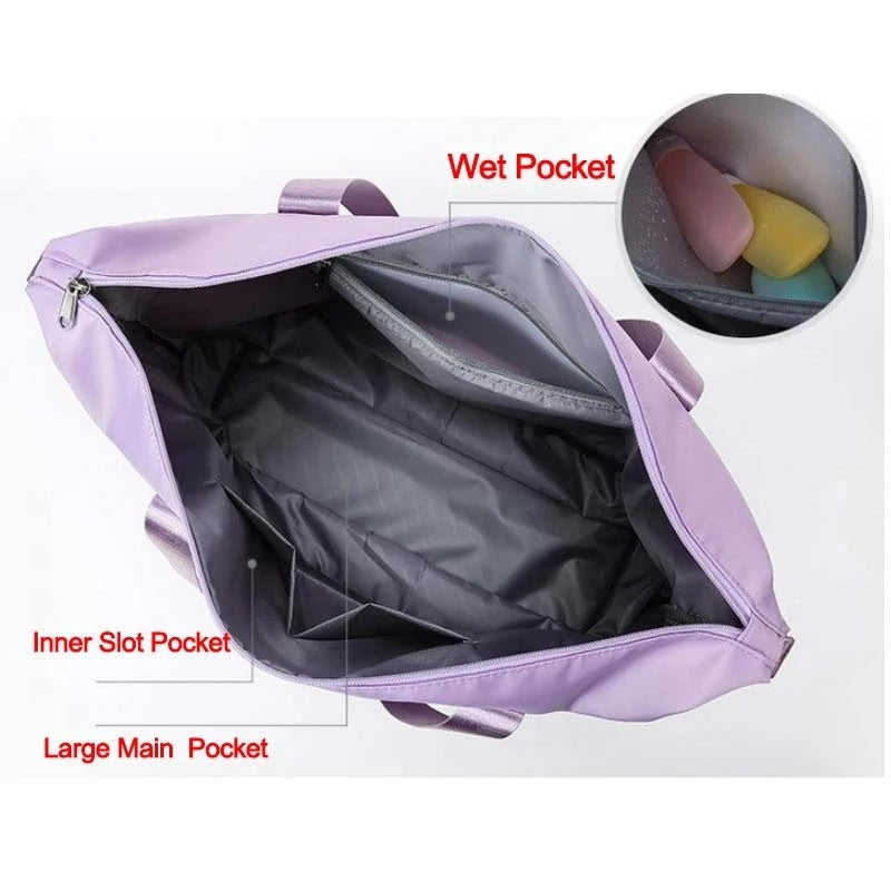 Foldable travel bag Waterproof travel bag Large capacity gym bag Women's fitness bag Weekender overnight bag Foldable gym bag Waterproof gym bag Travel bag for women Fitness travel bag Women's weekender bag Overnight travel bag Durable travel bag Women's foldable bag Stylish travel bag Practical travel bag