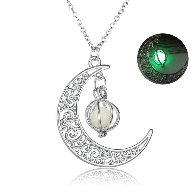 Fashion moon necklace Natural glowing stone necklace Healing pendant necklace Women's luminous pendant Moon charm necklace Women's healing jewelry Luminous stone necklace Glowing stone pendant Women's charm jewelry Elegant healing necklace Spiritual pendant for women Unique women's necklace Gift necklace for women Moon pendant necklace Women's fashion jewelry