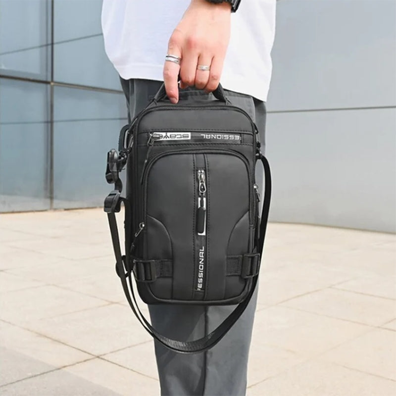 Men's crossbody bag Multifunctional crossbody bag Backpack shoulder chest bag Versatile men's bag Men's shoulder bag Men's chest bag Durable crossbody bag Stylish men's backpack Practical men's bag Multi-compartment bag Travel crossbody bag Men's commuter bag Outdoor men's bag Comfortable men's bag Men's fashion bag