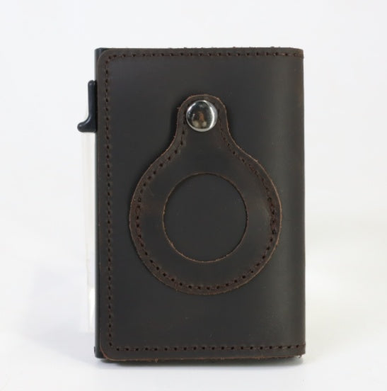 Men's AirTag wallet Anti-theft RFID wallet Slim card holder wallet Leather AirTag wallet Multi-functional wallet Bullet card bag wallet RFID protection wallet Men's slim wallet AirTag card holder Anti-theft card holder Premium leather wallet Wallet with AirTag slot Durable men's wallet Stylish men's wallet Slim profile wallet